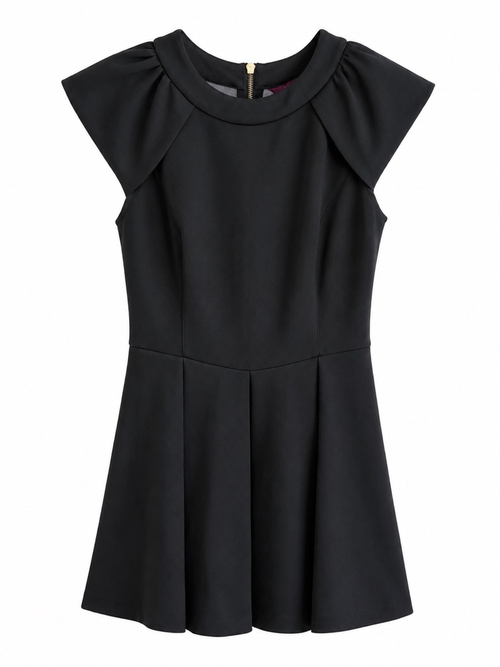 Ted Baker Black Cap Sleeve Skater Dress Size 2 (US 6)
